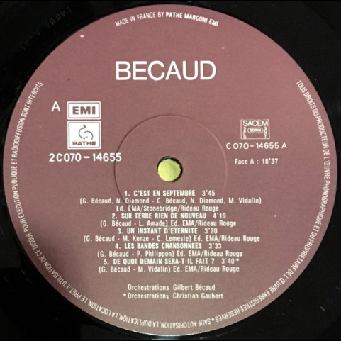 Gilbert Bécaud - Becaud (1983) [1LP]