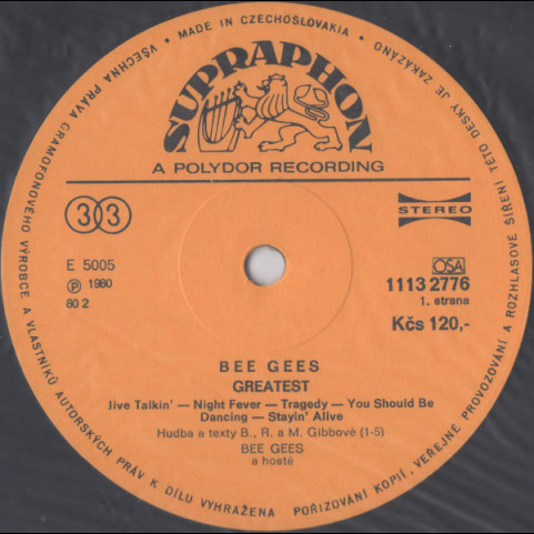Bee Gees - Greatest (1980) [1LP]