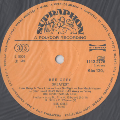 Bee Gees - Greatest (1980) [1LP]