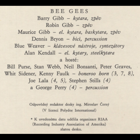 Bee Gees - Greatest (1980) [1LP]