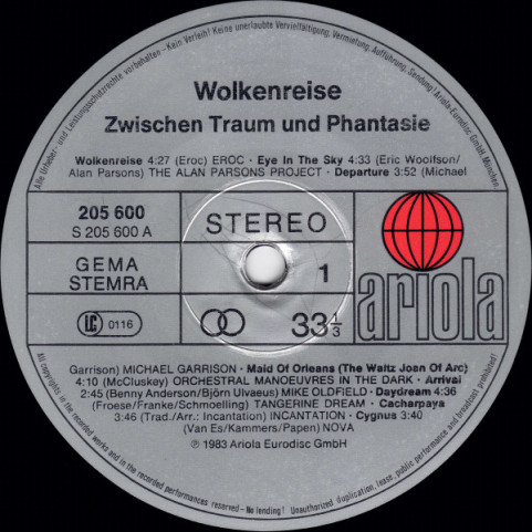 Various - Wolkenreise - Zwischen Traum Und Phantasie (1983) [1LP]
