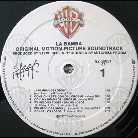 Various - La Bamba (Original Motion Picture Soundtrack) (1987) [1LP]