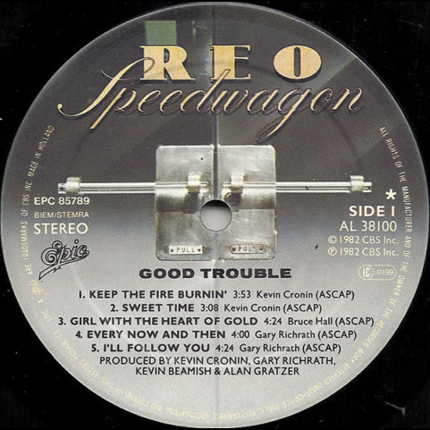 REO Speedwagon - Good Trouble (1982) [1LP]