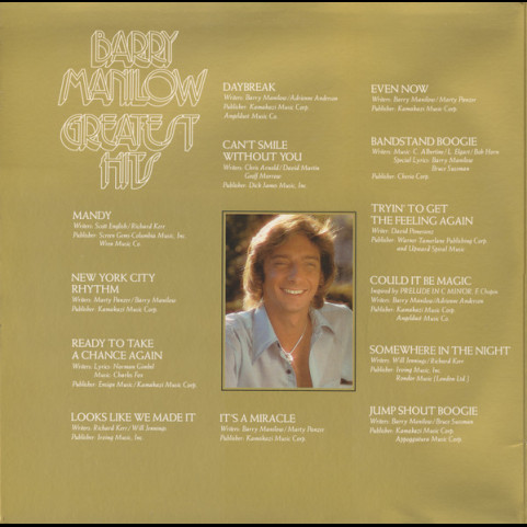 Barry Manilow - Greatest Hits (1978) [2LP]