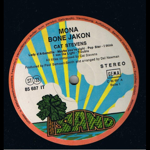 Cat Stevens - Mona Bone Jakon (1971) [1LP]