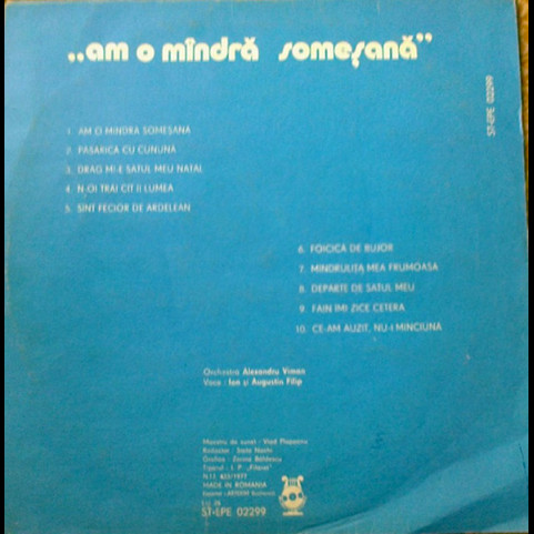 Frații Filip - Am O Mîndră Someșană (1983) [1LP]