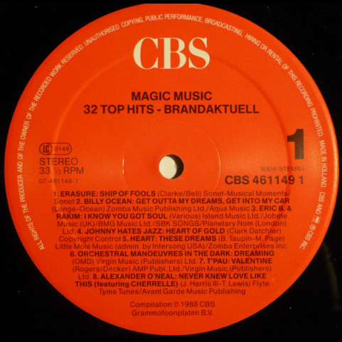 Various - Magic Music - 32 Top Hits Brandaktuell (1988) [2LP]