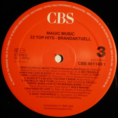 Various - Magic Music - 32 Top Hits Brandaktuell (1988) [2LP]