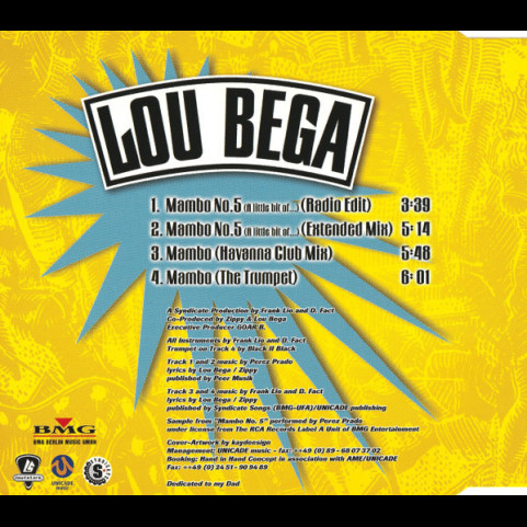 Lou Bega - Mambo No.5 (A Little Bit Of ...) (1999) [1CD]