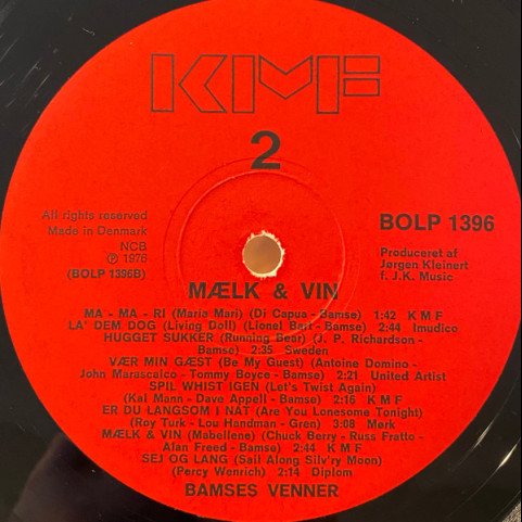 Bamses Venner - Mælk Og Vin (1976) [1LP]