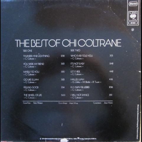 Chi Coltrane - The Best Of Chi Coltrane (1975) [1LP]
