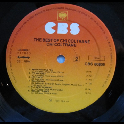 Chi Coltrane - The Best Of Chi Coltrane (1975) [1LP]
