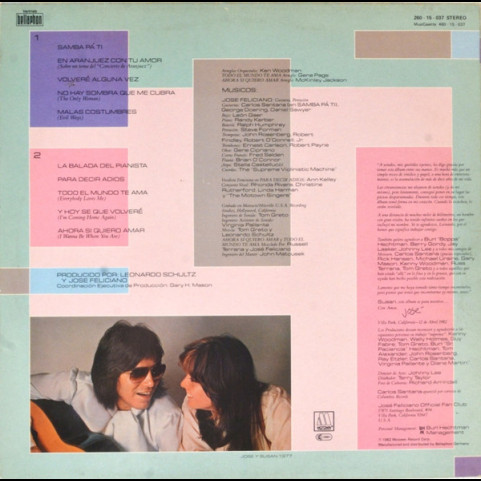 José Feliciano - Escenas De Amor = Love Scenes (1982) [1LP]