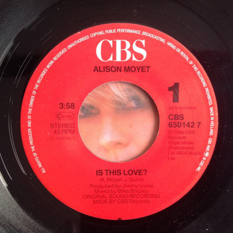 Alison Moyet - Is This Love? (1986) [7"]