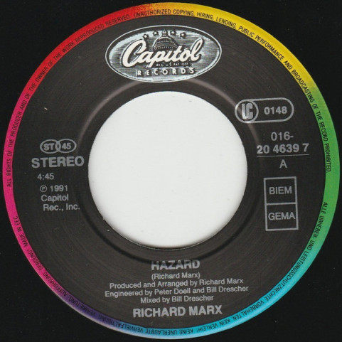 Richard Marx - Hazard (1991) [7"]