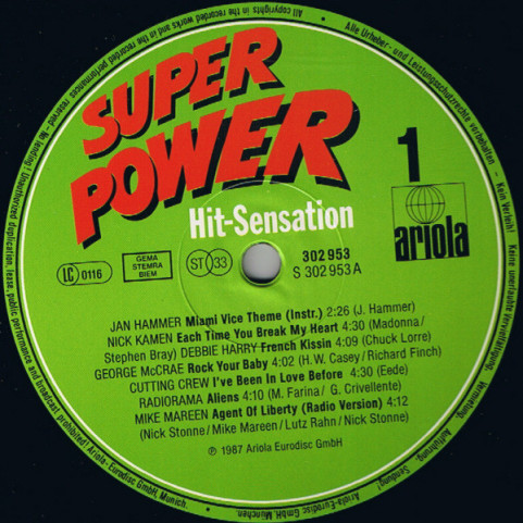 Various - Super Power Hit-Sensation (1987) [2LP]