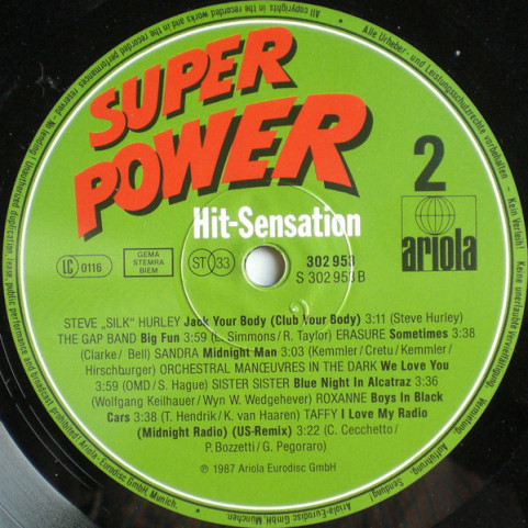 Various - Super Power Hit-Sensation (1987) [2LP]