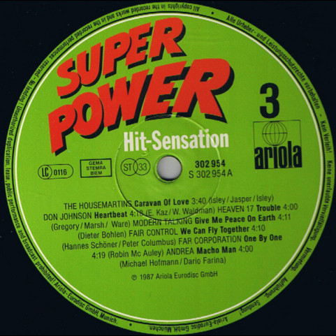 Various - Super Power Hit-Sensation (1987) [2LP]