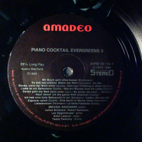 Michael Danzinger - Piano Cocktail Evergreens 3 (1966) [1LP]