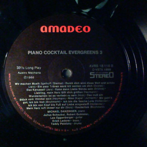 Michael Danzinger - Piano Cocktail Evergreens 3 (1966) [1LP]