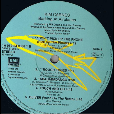 Kim Carnes - Barking At Airplanes (1985) [1LP]