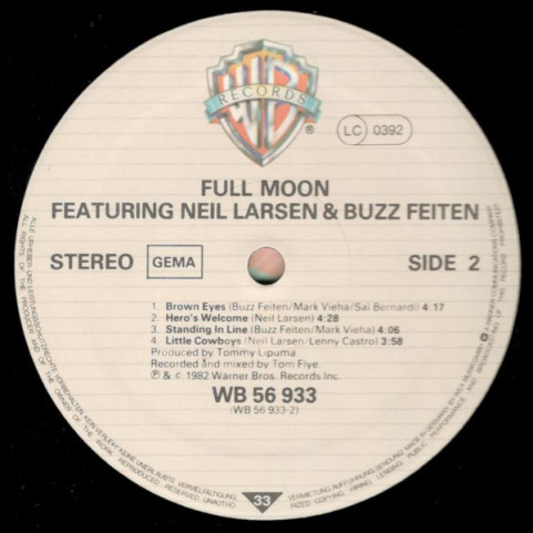 Full Moon (5) Featuring Neil Larsen & Buzzy Feiten - Full Moon (1982) [1LP]