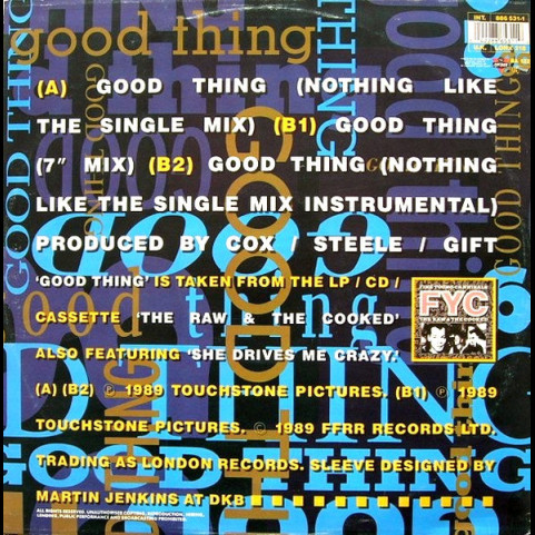 Fine Young Cannibals - Good Thing (1989) [12"]