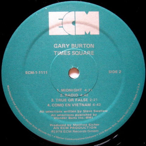 Gary Burton - Times Square (1978) [1LP]