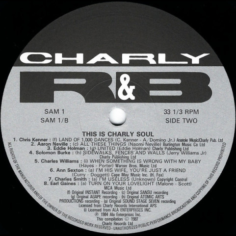 Various - This Is Charly Soul (1987) [1LP]