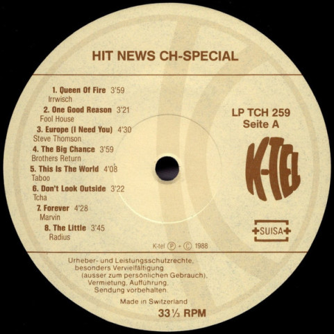Various - Hit News CH Special (1988) [1LP]