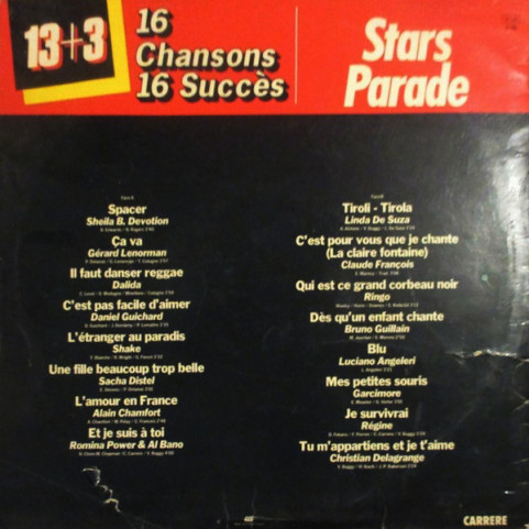 Various - 16 Chansons 16 Succès (Star Parade) (1980) [1LP]