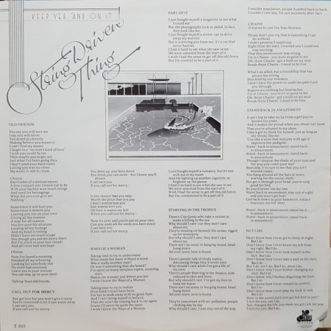 String Driven Thing - Keep Yer 'And On It (1975) [1LP]