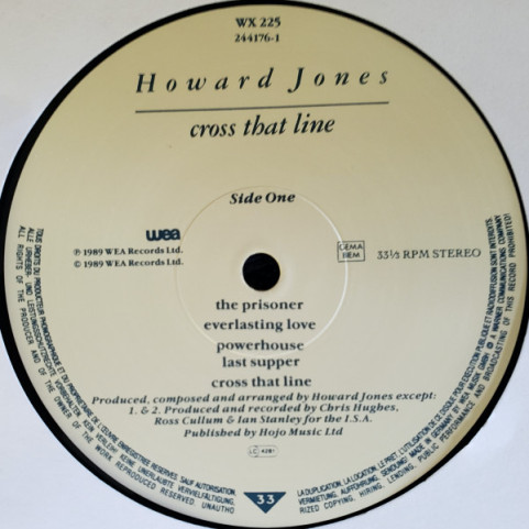 Howard Jones - Cross That Line (1989) [1LP]