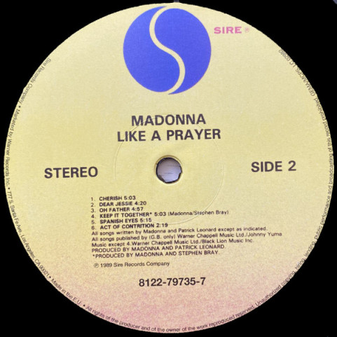 Madonna - Like A Prayer (2020) [1LP]