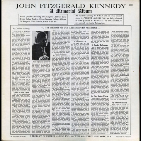 John F. Kennedy - A Memorial Album (1963) [1LP]