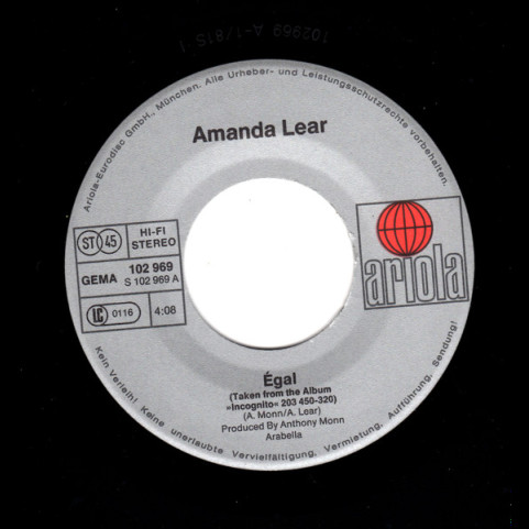 Amanda Lear - Egal (1981) [7"]