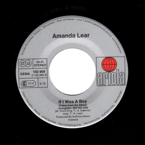 Amanda Lear - Egal (1981) [7"]
