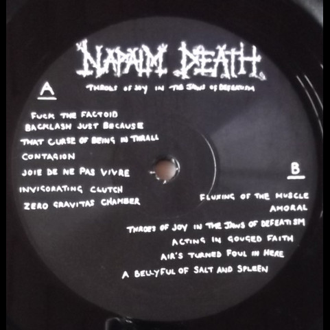 Napalm Death - Throes Of Joy In The Jaws Of Defeatism (2020) [1LP] 180g