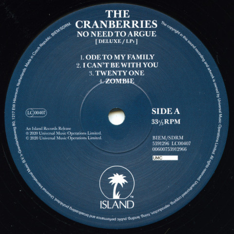 Cranberries, The - No Need To Argue (2020) [2LP]