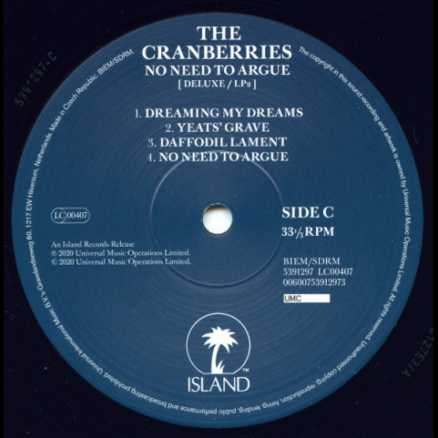 Cranberries, The - No Need To Argue (2020) [2LP]
