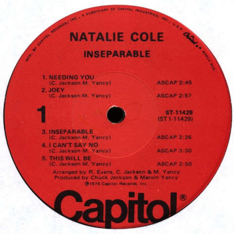 Natalie Cole - Inseparable (1975) [1LP]