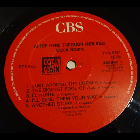Cock Robin - After Here Through Midland (1987) [1LP]
