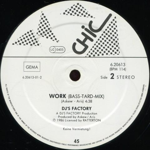 DJ's Factory - Mr. Mister Medley (1986) [12"]