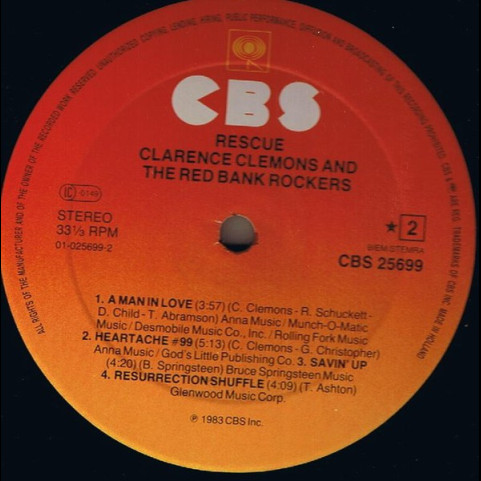Clarence Clemons And The Red Bank Rockers - Rescue (1983) [1LP]