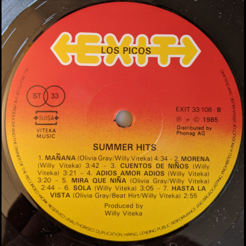 Los Picos - Summer-hits (1985) [1LP]