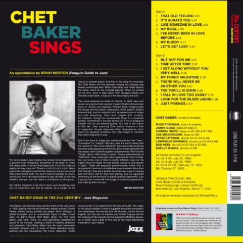 Chet Baker - Chet Baker Sings (2020) [1LP] 180g