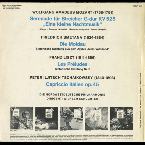 Wolfgang Amadeus Mozart / Bedřich Smetana / Franz Liszt / Pyotr Ilyich Tchaikovsky - Eine Kleine Nachtmusik - Die Moldau - Les Préludes - Capriccio Italien [1LP]