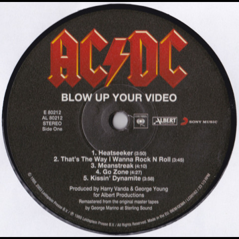 AC/DC - Blow Up Your Video (2020) [1LP] 180g