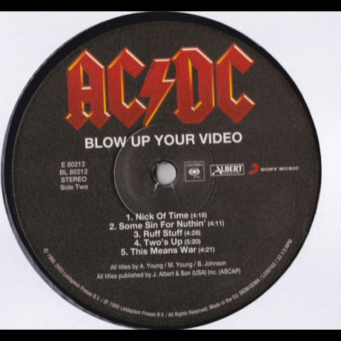 AC/DC - Blow Up Your Video (2020) [1LP] 180g