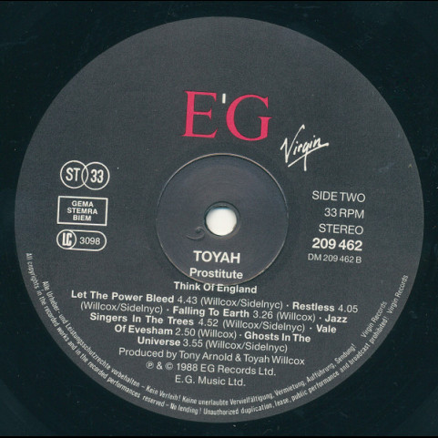 Toyah - Prostitute (1988) [1LP]